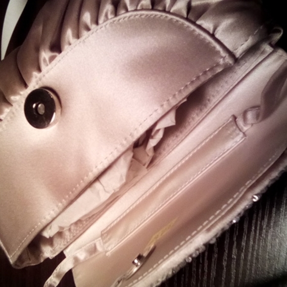 Caparros Clutch/Purse Tan with Sequence/Beads - Picture 6 of 8